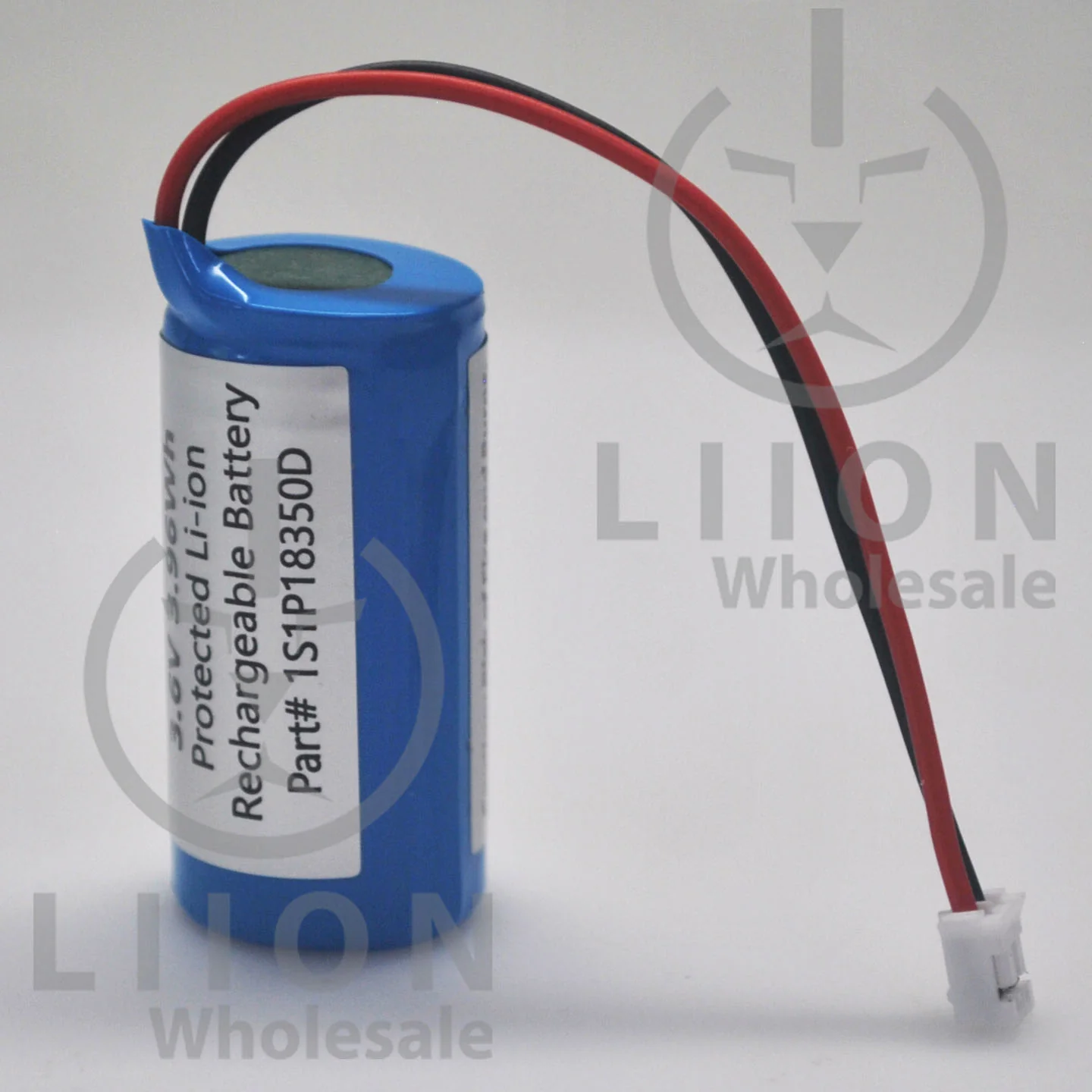 1S1P18350D 3.6V 1100mAh 18350 size battery pack with wire leads and connector - Image 2