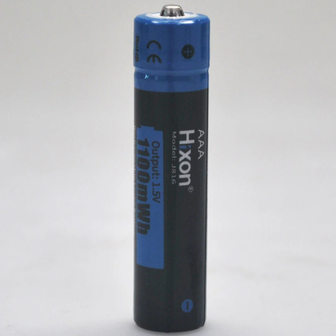 Hixon AAA Size Button Top 1100mWh 1.5V 4 Pack Battery Kit