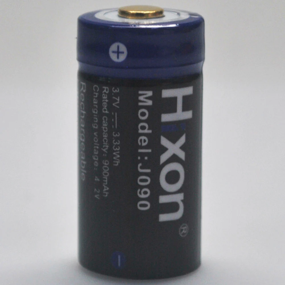 Hixon RCR123A Button Top 900mAh 3.7V 4 Pack Battery Kit