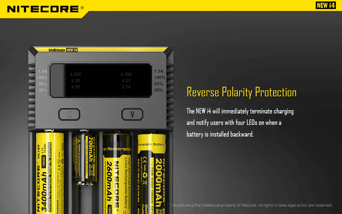 Nitecore Intellicharger New I4 4 Bay Li-ion Battery Charger - Image 12