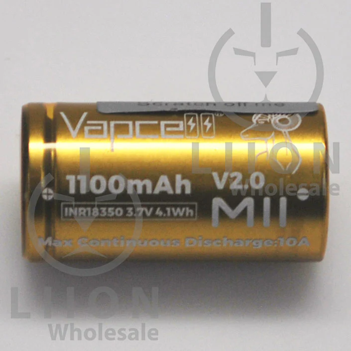 Vapcell M11 18350 10A Flat Top 1100mAh Battery - Genuine - Image 2