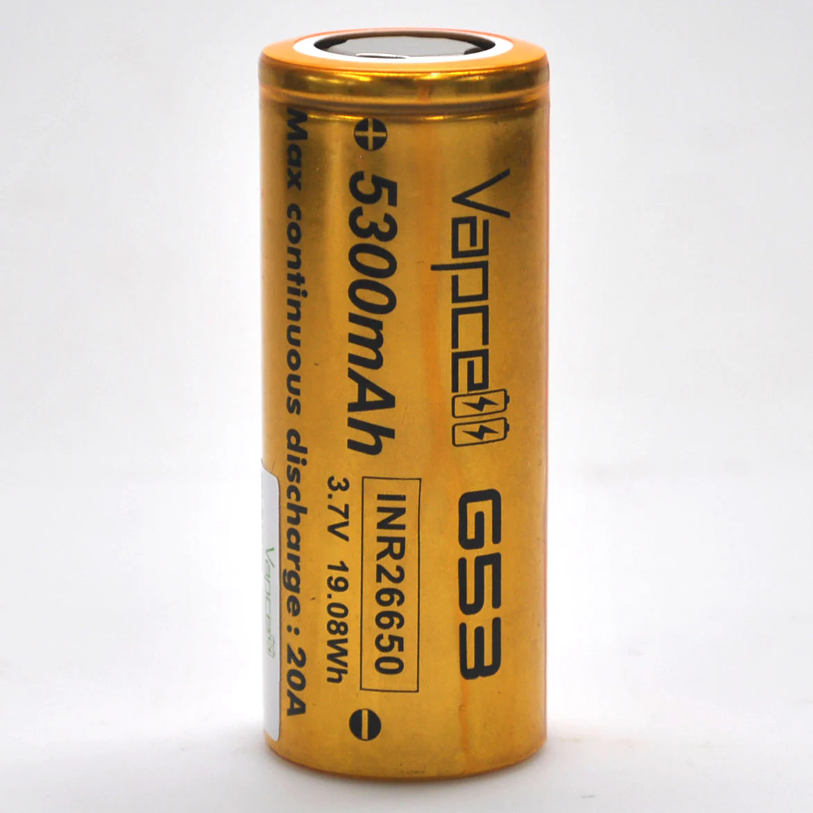 Vapcell G53 26650 20A Flat Top 5300mAh Battery - Genuine