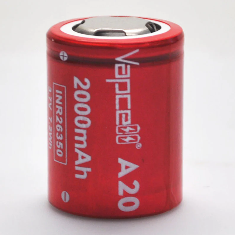 Vapcell A20 26350 10A Flat Top 2000mah Battery - Genuine