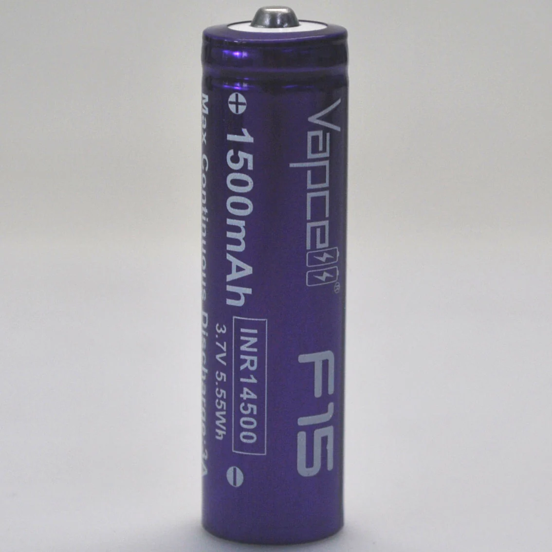 Vapcell F15 14500 3A Button Top 1500mAh Battery - Genuine