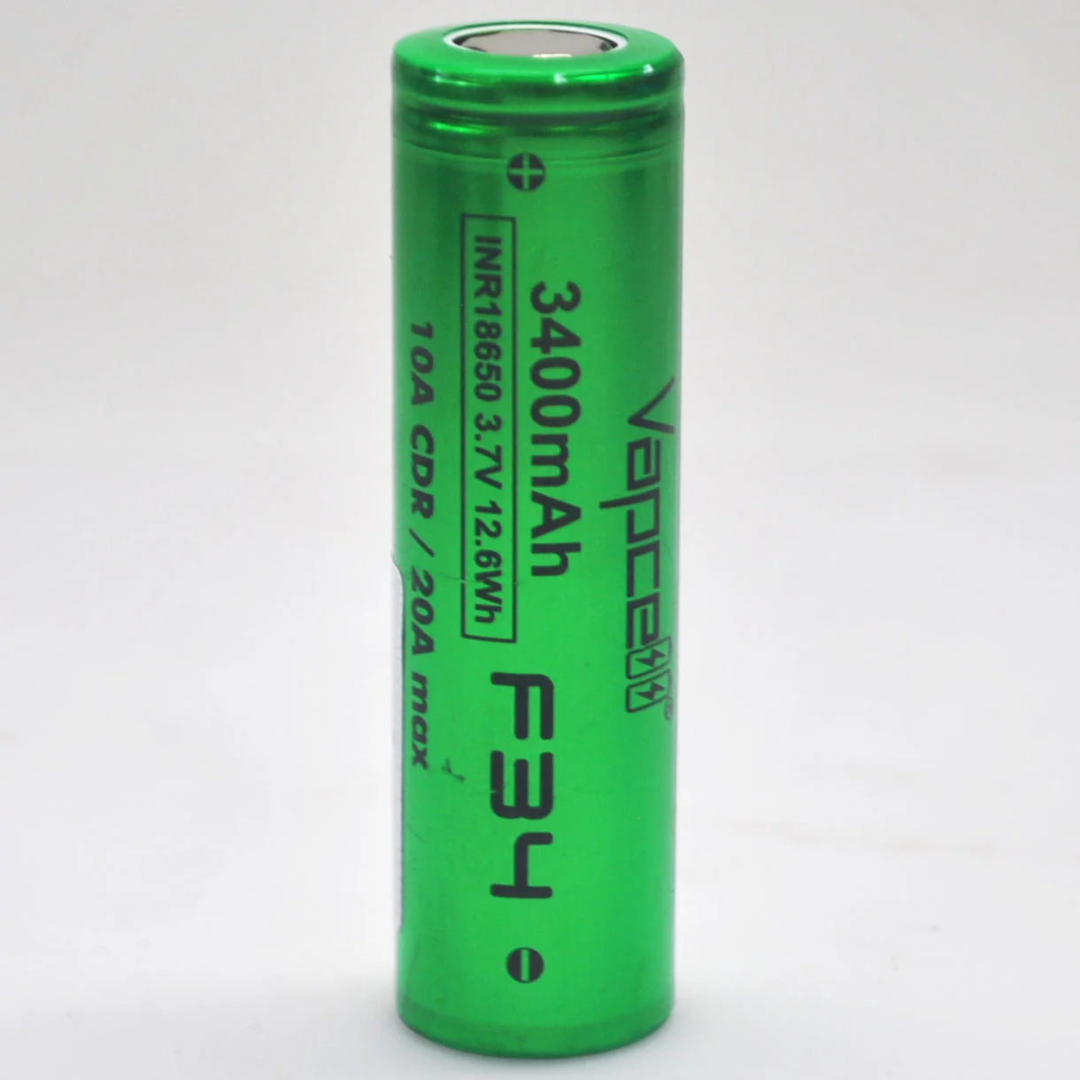 Vapcell F34 18650 10A/20A Flat Top 3400mAh Battery - Genuine - Wholesale Discount